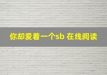 你却爱着一个sb 在线阅读